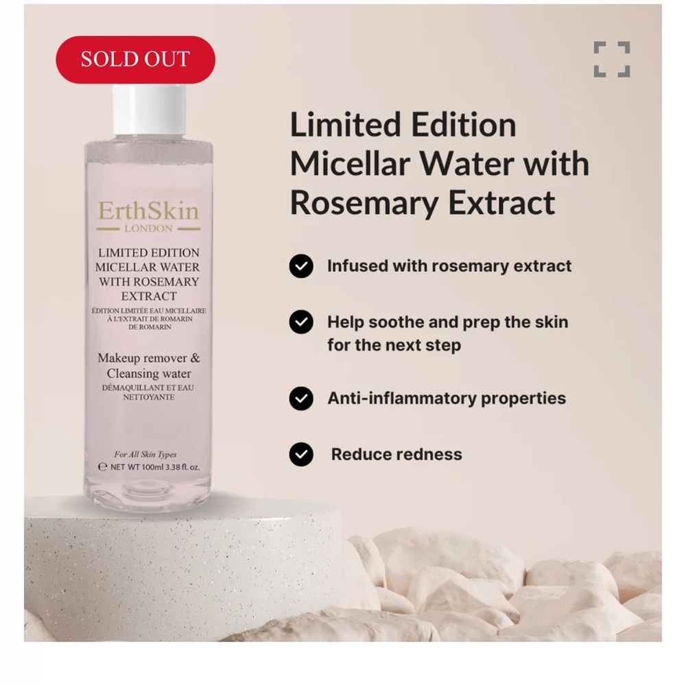 Limited Edition Micellar Water with Rosemary Extract NWB Full Size